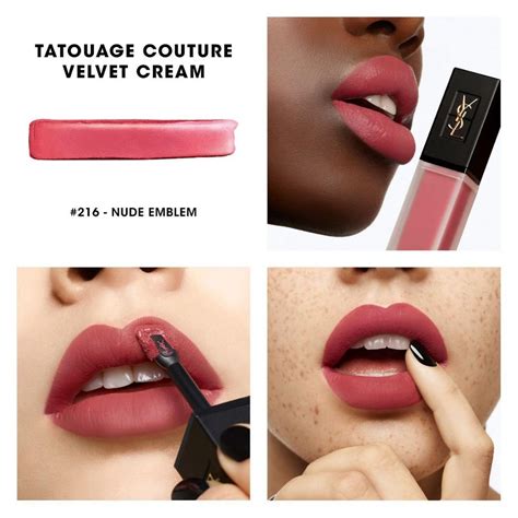 mini ysl tatouage couture nude emblem|Tatouage Couture Velvet Cream Liquid Lipstick .